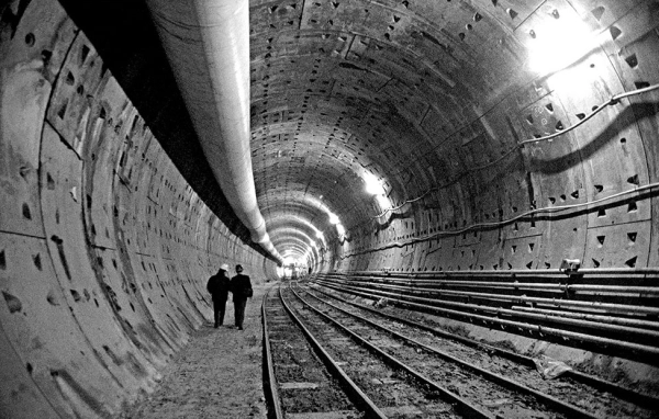 Construção do metropolitano no Rato